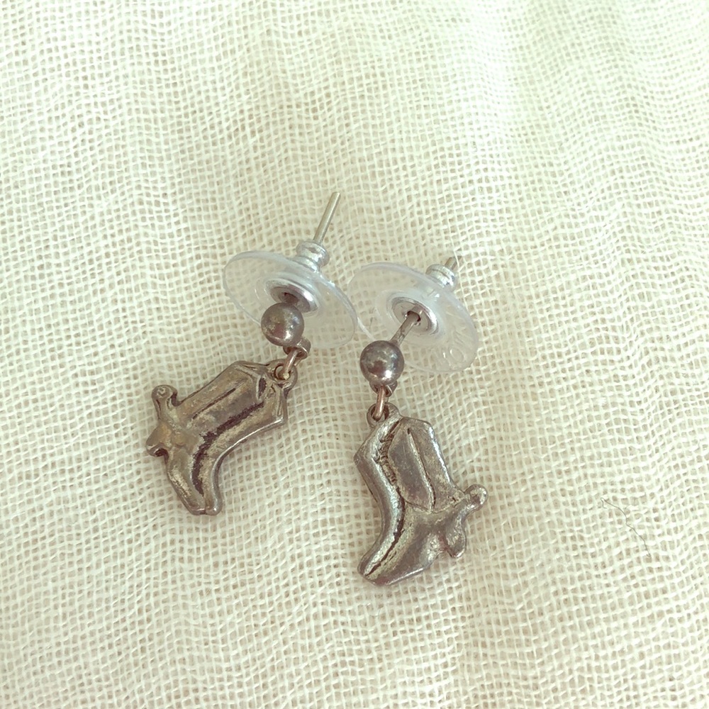 Cowboy boot earrings